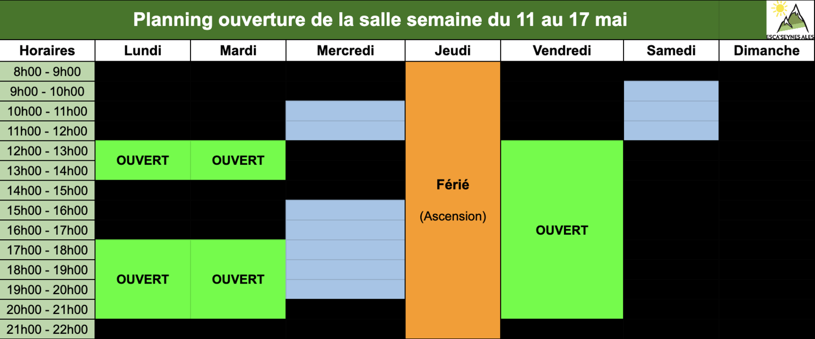 Ouverture exceptionnelle de la salle Alès'Calade le vendredi 15 mai après-midi