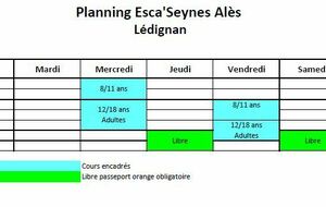 Planning de la salle de Lédignan