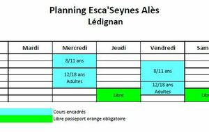 Planning de la salle de Lédignan