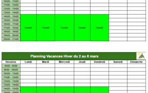 🧗‍♀️✨ Horaires Vacances d’Hiver – Salle Alès’Calade ✨🧗‍♂️