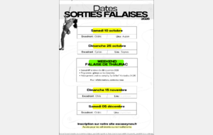 Dates Sorties Falaises 2026