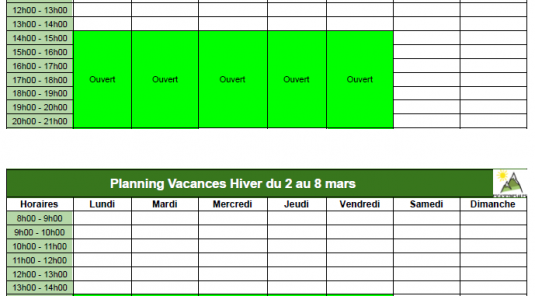 🧗‍♀️✨ Horaires Vacances d’Hiver – Salle Alès’Calade ✨🧗‍♂️